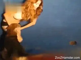 Good-looking Latina with big boobs gets ready for zoo sex