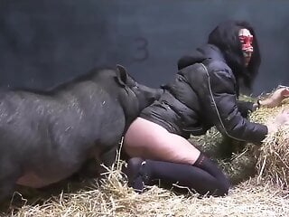 Latina with a perky ass gets banged in the barnyard