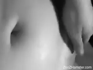 B&W fucking movie with a really playful zoophilic chick