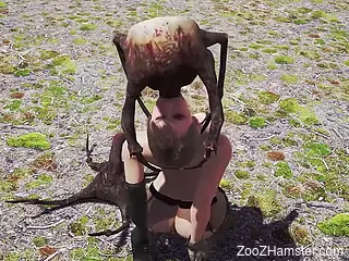 Quiet fucks an alien in a very strange scene