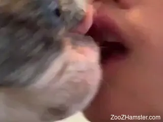 Bitch makes out with her dog before trying animal sex