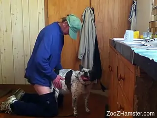 Aroused man craves this small dog for good sex perversions