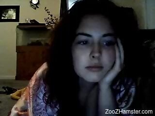 Insolent babe shows off rubbing her pussy during a sexy solo
