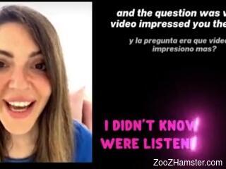 Aroused woman likes talking about her zoophilia sex life