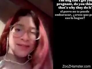 Appealing cam girl talks about her desire to fuck with animals